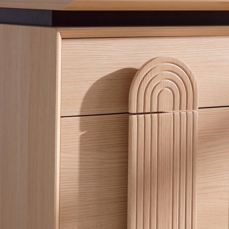 Arc Study Desk with USB - Brown