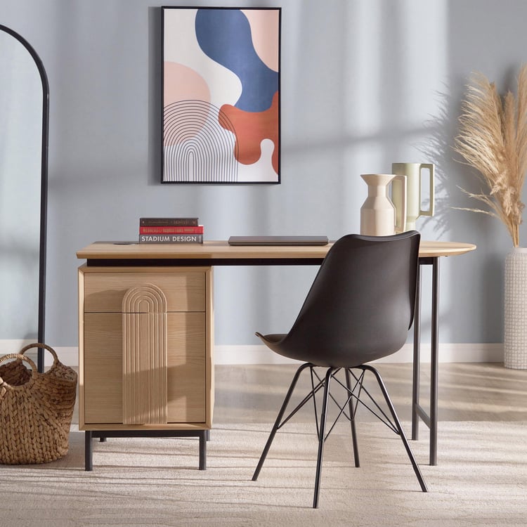 Arc Study Desk with USB - Brown