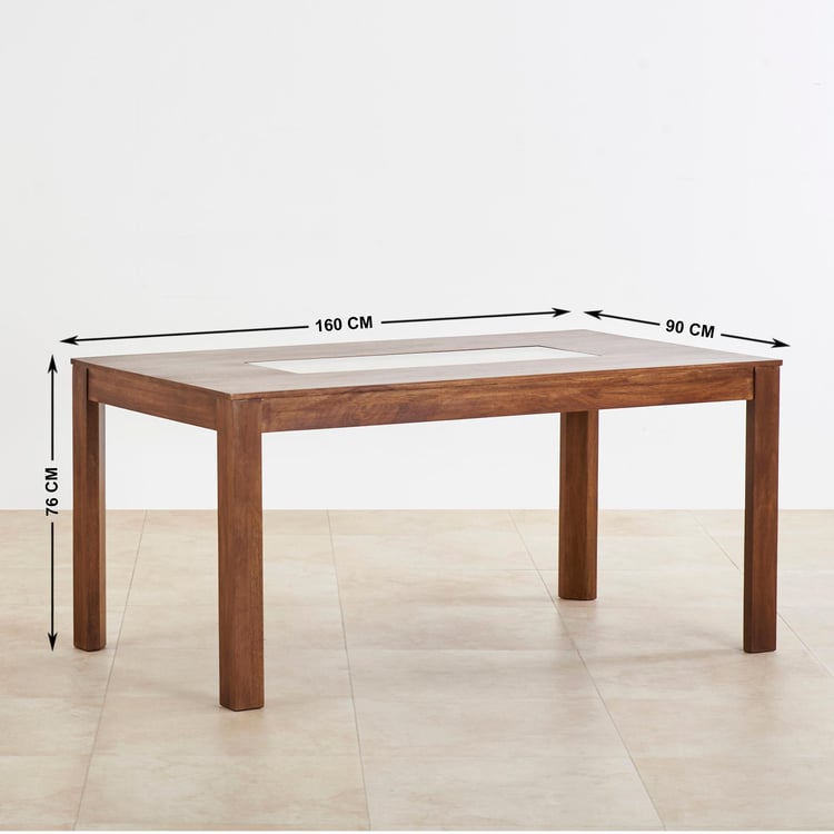 Cane Connection Mango Wood 6-Seater Dining Table - Brown