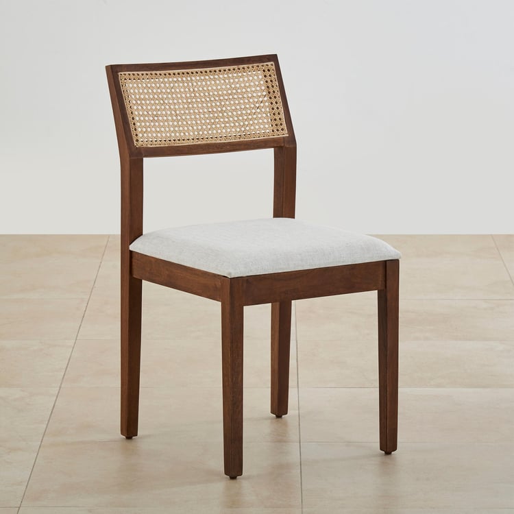 Cane Connection Terra Set of 2 Mango Wood Dining Chairs - Brown