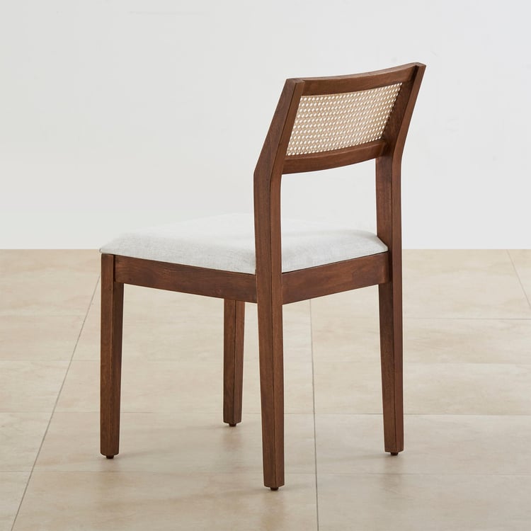 Cane Connection Terra Set of 2 Mango Wood Dining Chairs - Brown