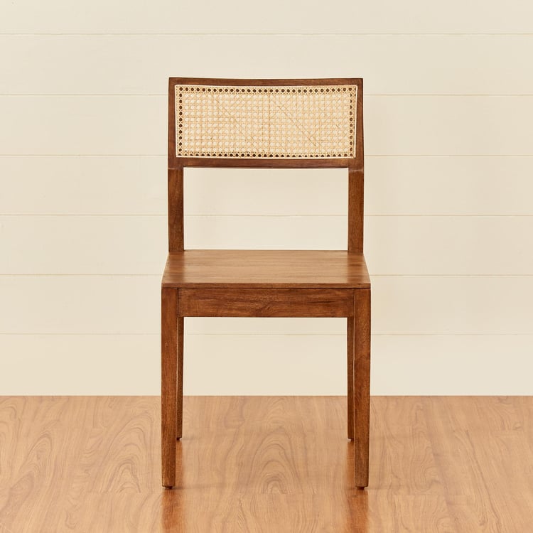 Cane Connection Terra Set of 2 Mango Wood Dining Chairs - Brown