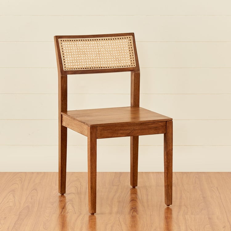 Cane Connection Terra Set of 2 Mango Wood Dining Chairs - Brown