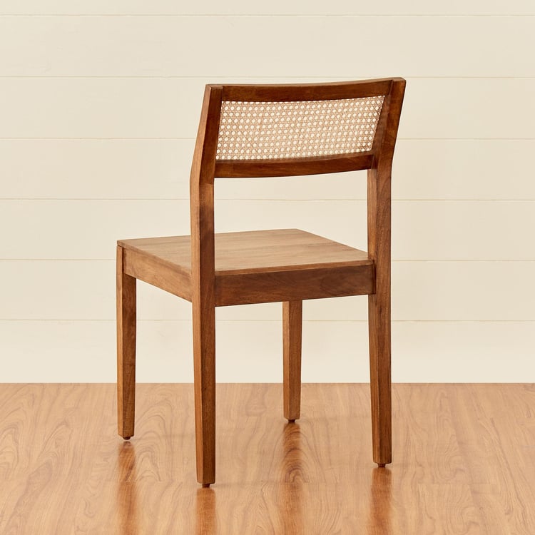 Cane Connection Terra Set of 2 Mango Wood Dining Chairs - Brown