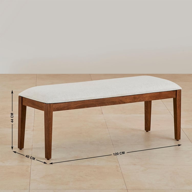 Cane Connection Terra Fabric Dining Bench - Brown