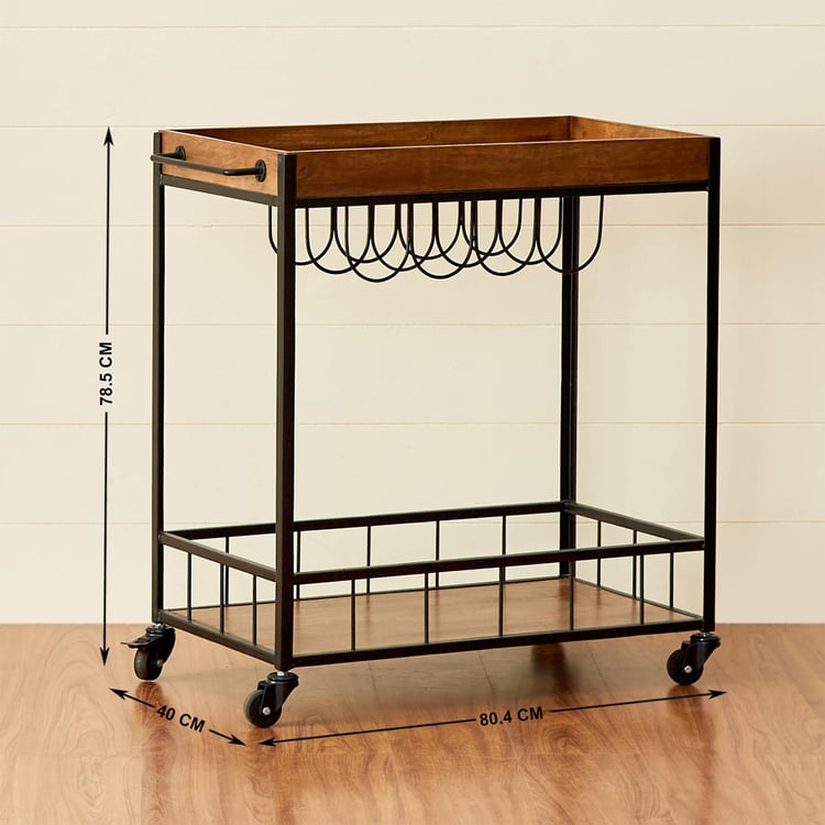 Ajax Serving Trolley - Brown