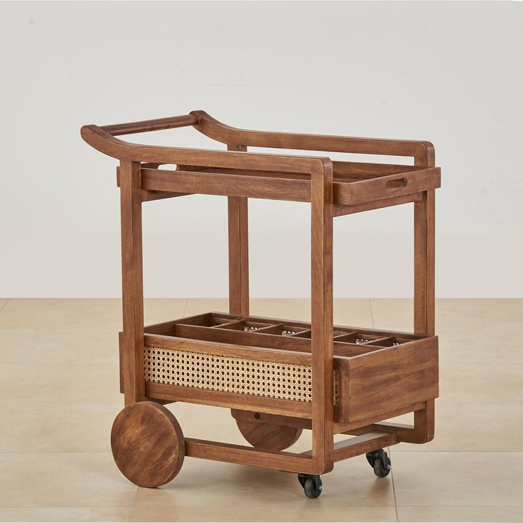 Cane Connection Serving Trolley - Brown