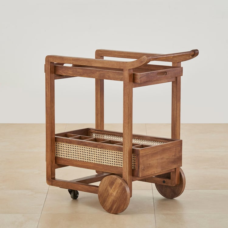 Cane Connection Serving Trolley - Brown