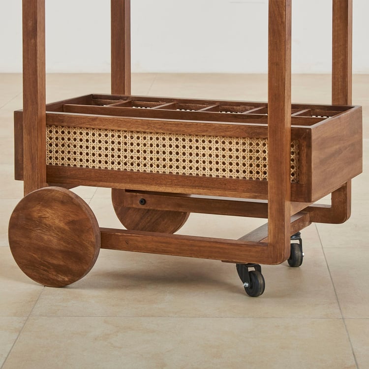 Cane Connection Serving Trolley - Brown