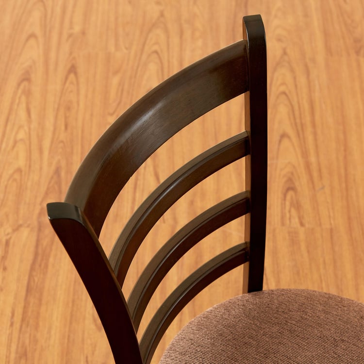 Helios Cleo Set of 2 Rubber Wood Dining Chairs - Brown