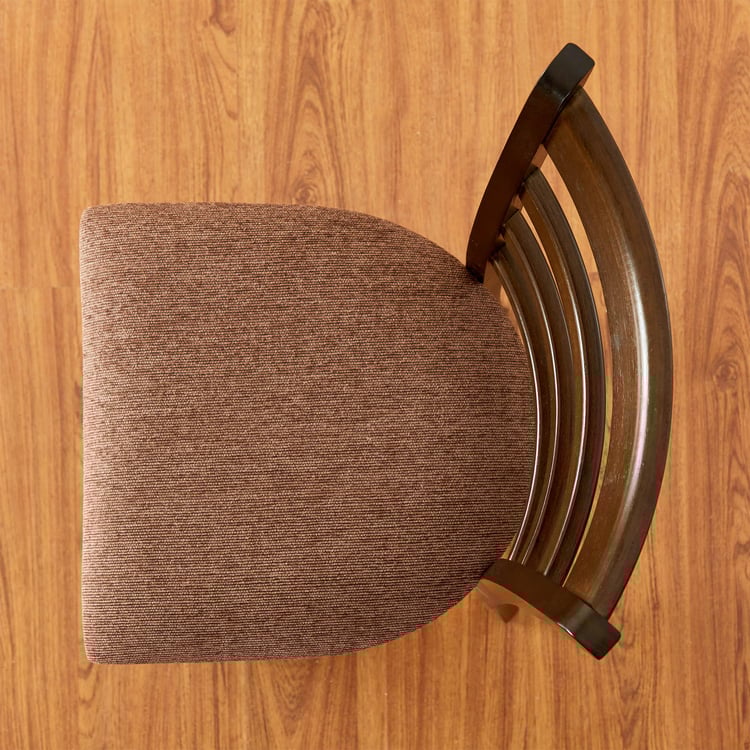 Helios Cleo Set of 2 Rubber Wood Dining Chairs - Brown