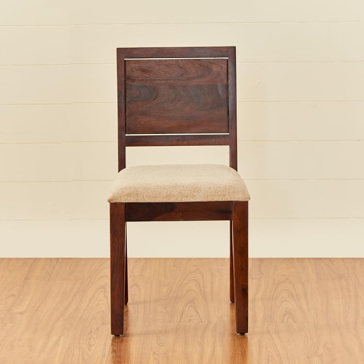 Keya Set of 2 Sheesham Wood Dining Chairs - Brown