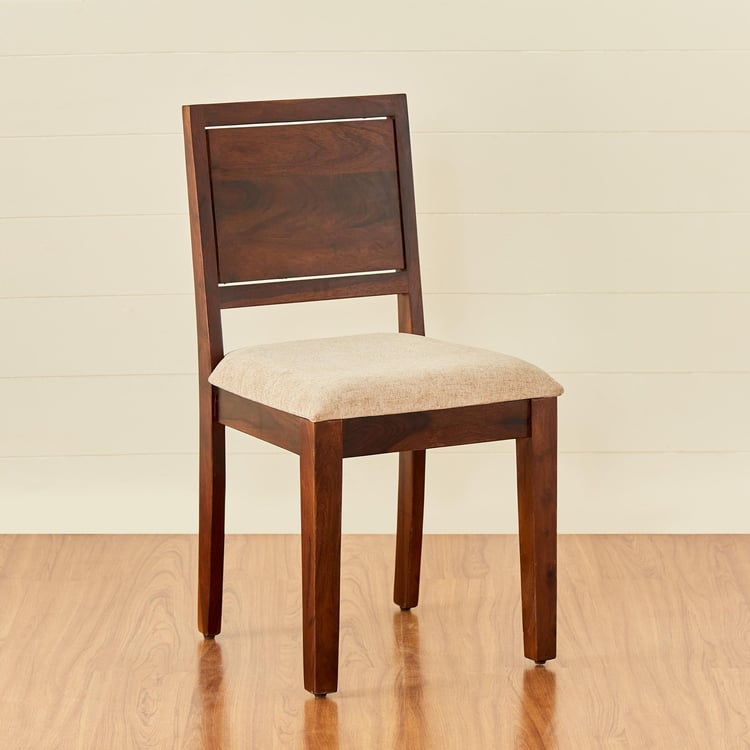 Keya Set of 2 Sheesham Wood Dining Chairs - Brown