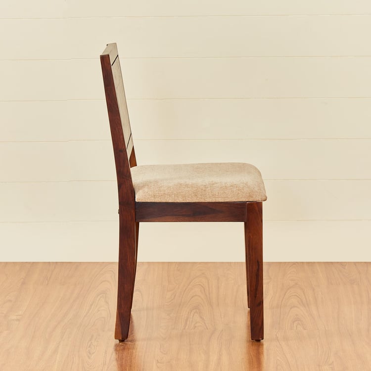 Keya Set of 2 Sheesham Wood Dining Chairs - Brown