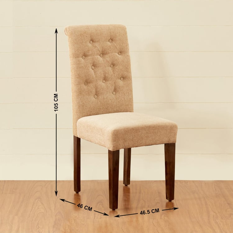 Mourya Set of 2 Sheesham Wood Dining Chairs - Brown