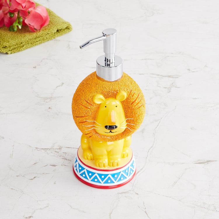 Slate Polyresin Lion Soap Dispenser