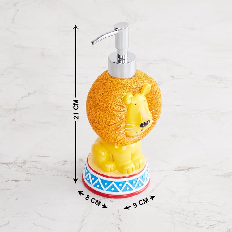 Slate Polyresin Lion Soap Dispenser