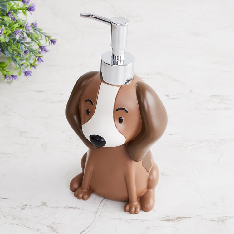 Slate Polyresin Dog Soap Dispenser