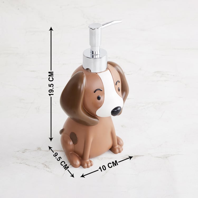 Slate Polyresin Dog Soap Dispenser