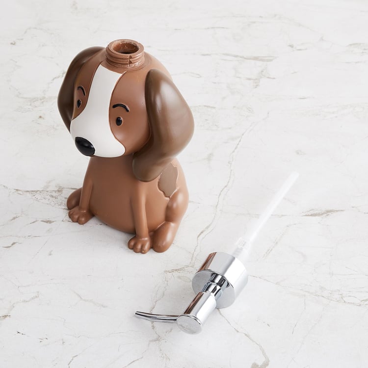 Slate Polyresin Dog Soap Dispenser