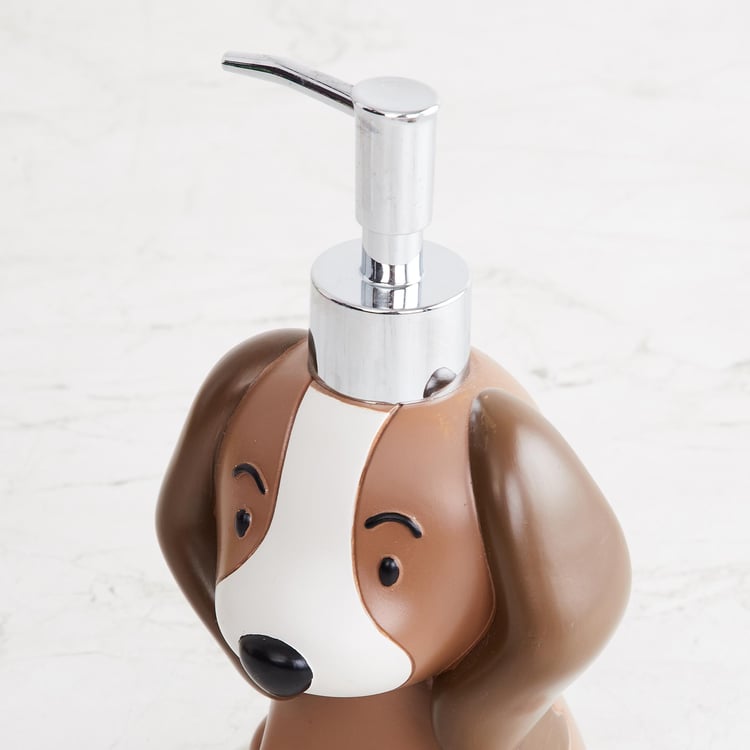 Slate Polyresin Dog Soap Dispenser