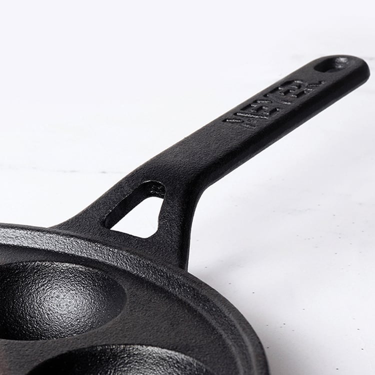 MEYER Corsica Black Cast Iron Appam Pan - 20cm