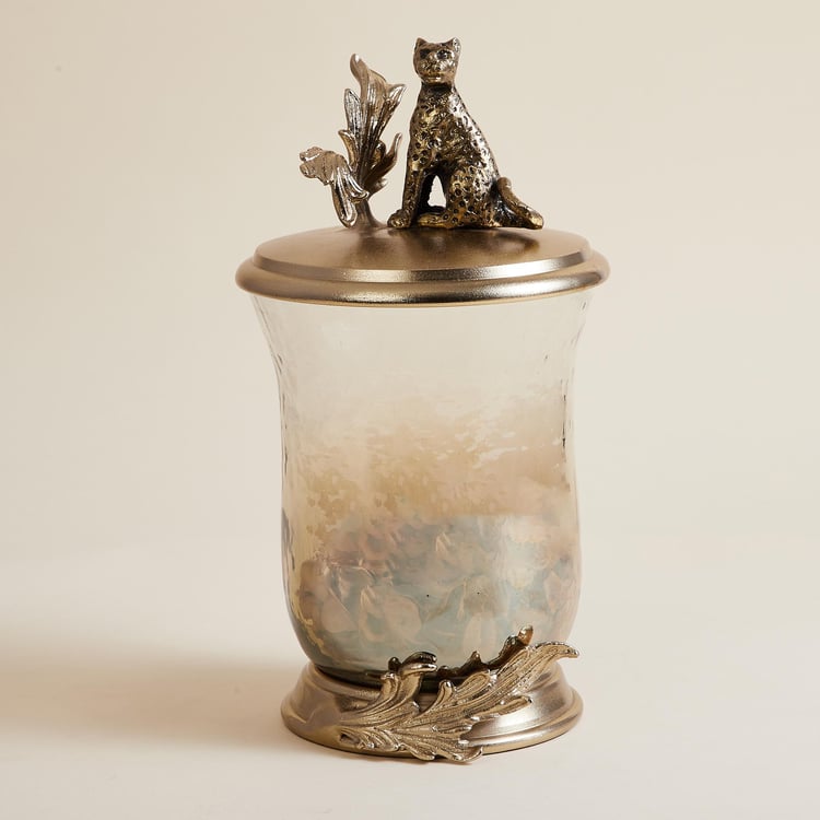 Eternity Glass Leopard Decorative Jar