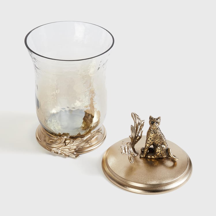 Eternity Glass Leopard Decorative Jar