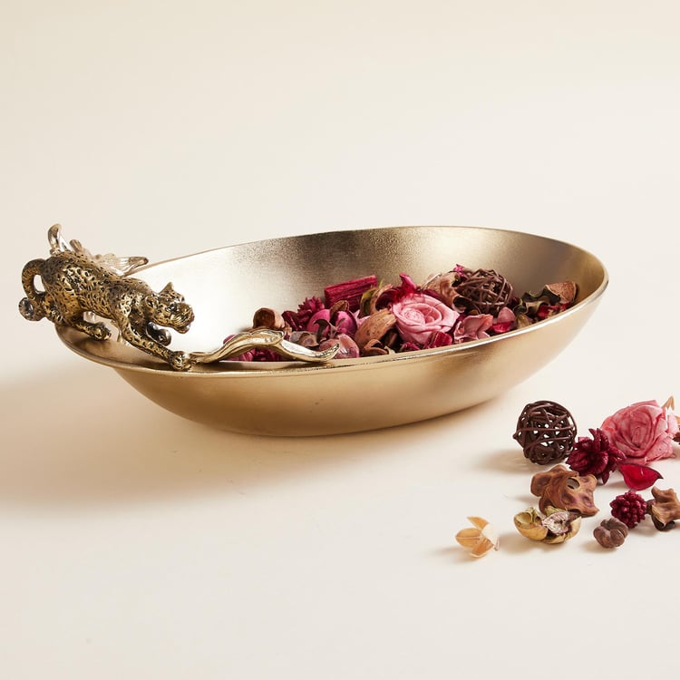 Eternity Metal Leopard Potpourri Bowl