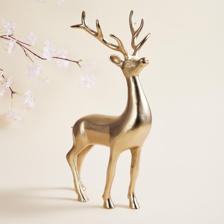 Splendid Aluminium Reindeer Figurine