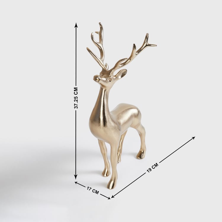 Splendid Aluminium Reindeer Figurine