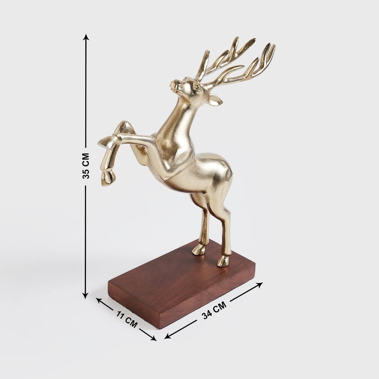 Splendid Aluminium Reindeer Figurine