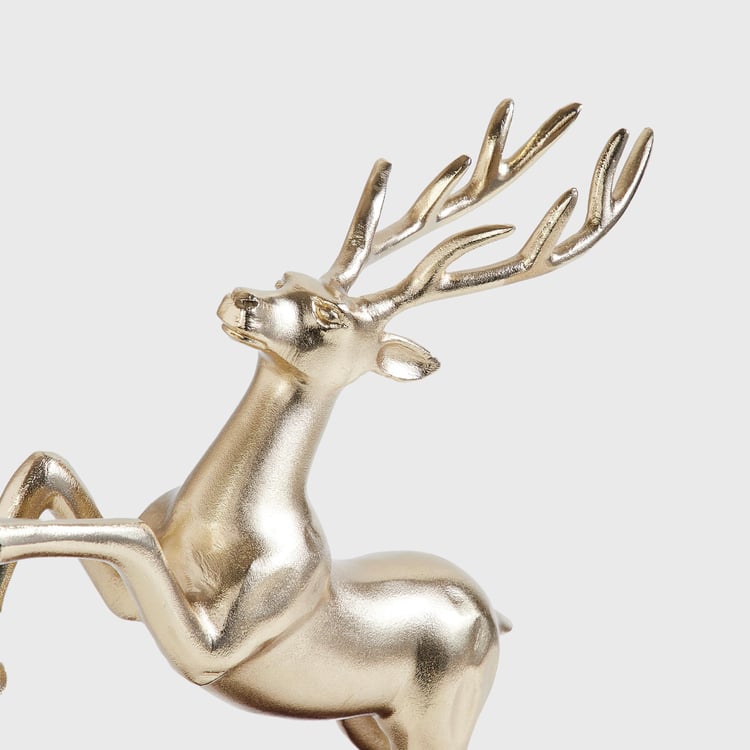 Splendid Aluminium Reindeer Figurine