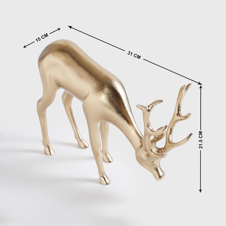 Splendid Aluminium Reindeer Figurine