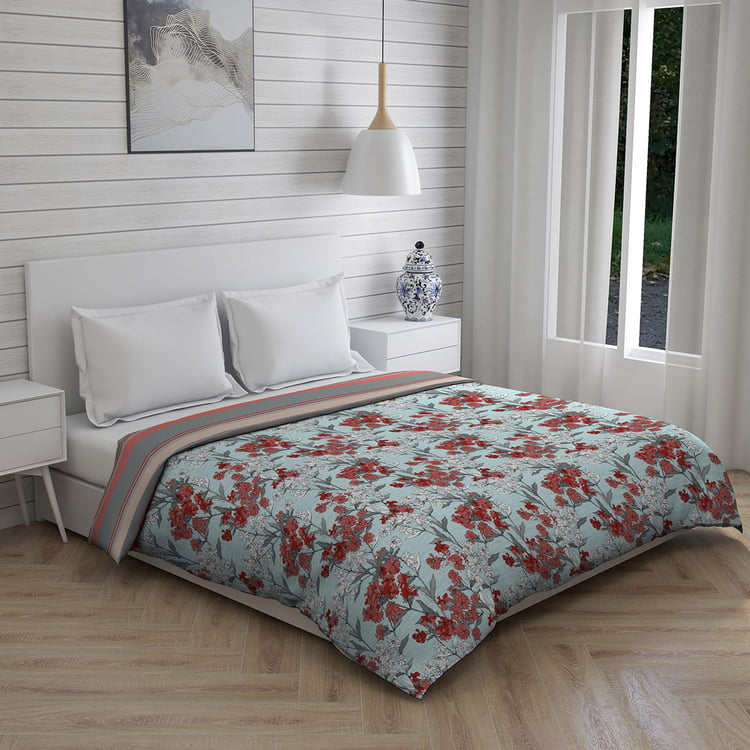 LAYERS Milano Multicolour Printed Cotton Queen Comforter - 146TC - 221x241cm