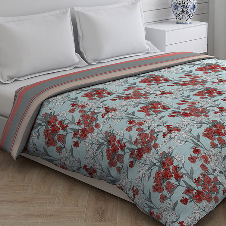 LAYERS Milano Multicolour Printed Cotton Queen Comforter - 146TC - 221x241cm