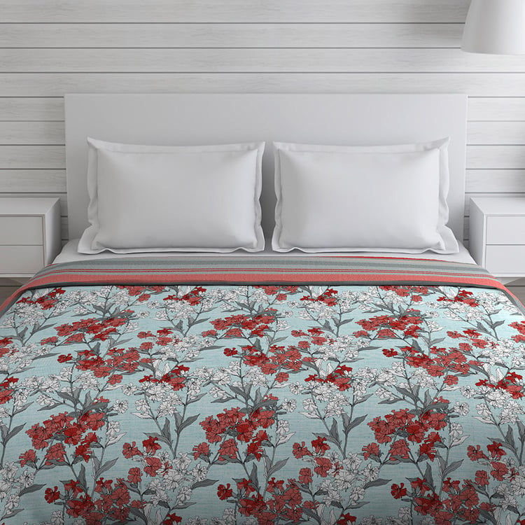 LAYERS Milano Multicolour Printed Cotton Queen Comforter - 146TC - 221x241cm