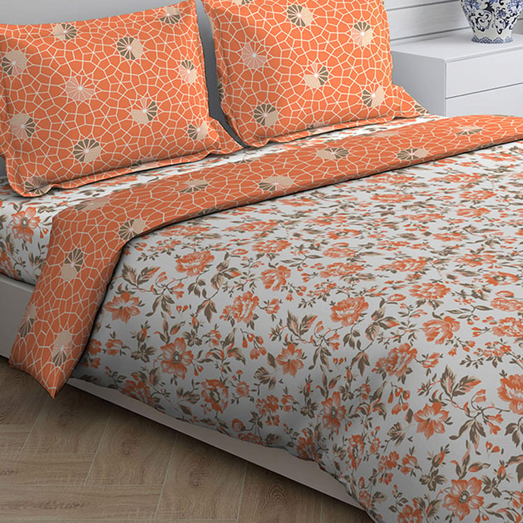 LAYERS Milano Multicolour Printed King Bed-In-A-Bag Set - 4Pcs