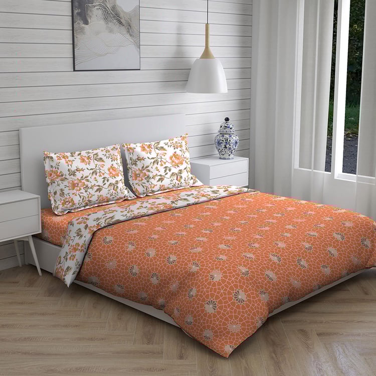 LAYERS Milano Multicolour Printed King Bed-In-A-Bag Set - 4Pcs