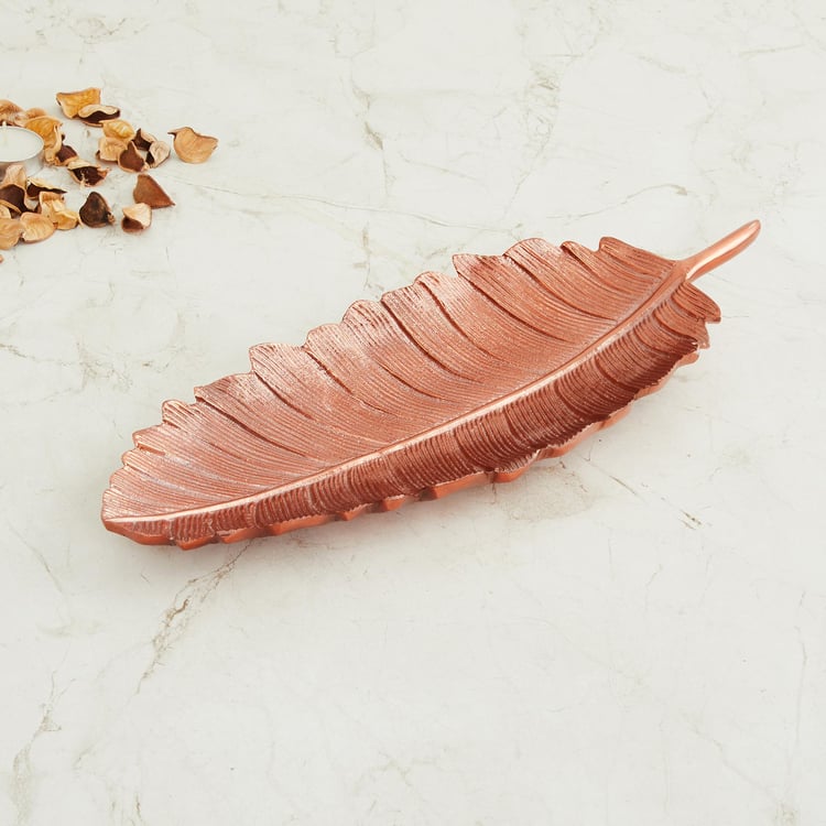 Austin Metal Leaf Decorative Platter