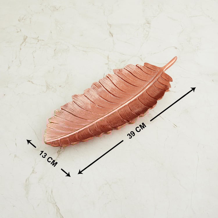 Austin Metal Leaf Decorative Platter