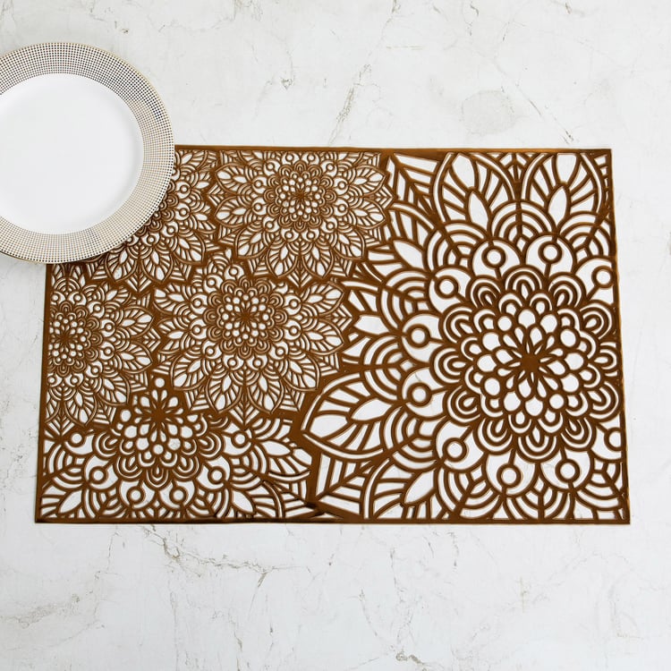 Cinder Orchid PVC Cut-Work Placemat