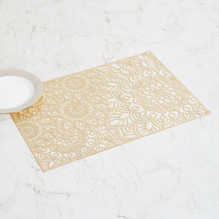 Cinder Orchid PVC Cut-Work Placemat