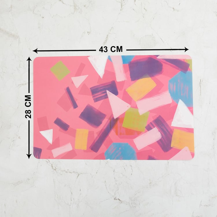 Mandarin Bohemian Pink Printed Polypropylene Placemats - 28x43cm - Set of 6
