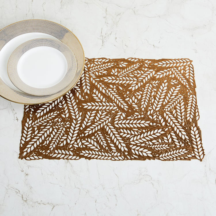 Cinder PVC Leaf Cut-Out Placemat