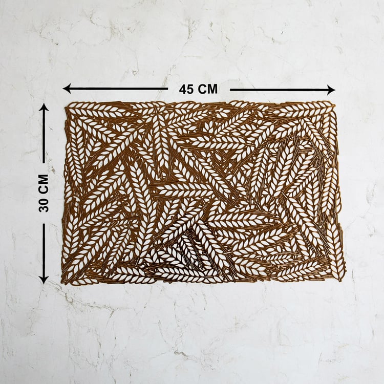 Cinder PVC Leaf Cut-Out Placemat