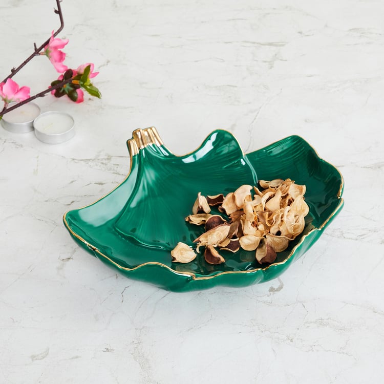 Colour Connect Ceramic Leaf Decorative Platter