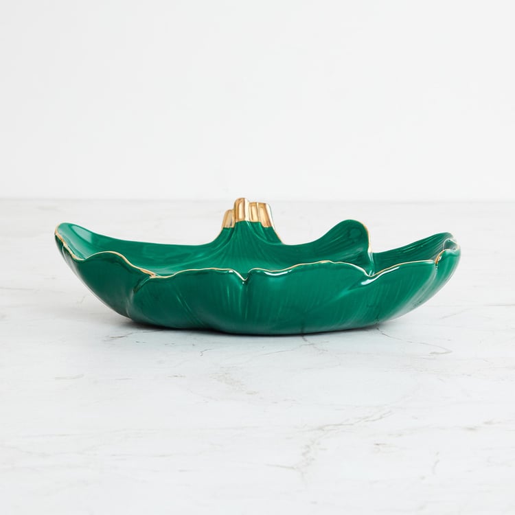 Colour Connect Ceramic Leaf Decorative Platter