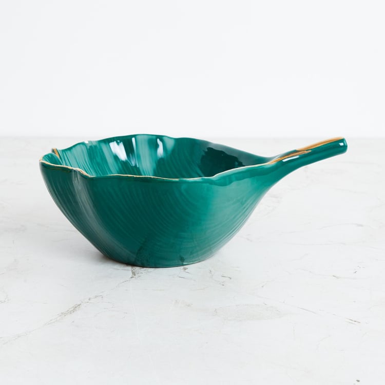 Colour Connect Ceramic Leaf Decorative Bowl