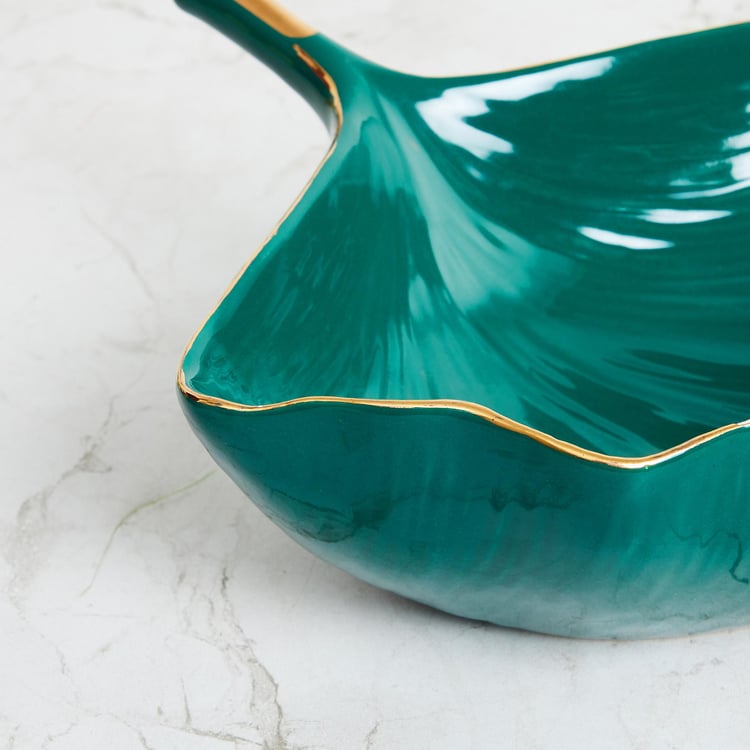 Colour Connect Ceramic Leaf Decorative Bowl